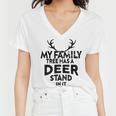 Funny Deer Quotemy Family Tree Has A Deer Stand In It Deer Lovers Women V-Neck T-Shirt