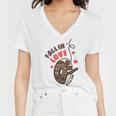 Funny Donut Fall In Love Women V-Neck T-Shirt