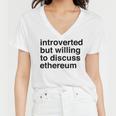 Funny Introverted Ethereum Gift Women V-Neck T-Shirt