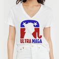 Funny Ultra Maga Gift For Americans Trump Biden Lover Women V-Neck T-Shirt