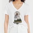 Golden Retriever Cute Puppy Women V-Neck T-Shirt