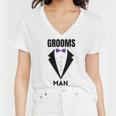 Groomsman Grooms Squad Stag Party Friends Themed Women V-Neck T-Shirt