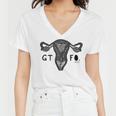 Gtfo Uterus Black Print Perfect Gift Women V-Neck T-Shirt