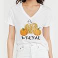 Happy Fall Yall Its Fall Yall Leopard Print Pump V2 Women V-Neck T-Shirt