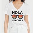 Hola Beaches Funny V2 Women V-Neck T-Shirt