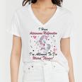 I Have Arteriovenous Malformation Im Allowed To Do Weird Things Funny Unicorn Burgundy Ribbon Arteriovenous Malformation Support Arteriovenous Malformation Awareness Women V-Neck T-Shirt