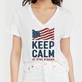 Keep Calm And Stay Strong Tshirt American Tshirt United State Of America Women V-Neck T-Shirt