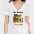 Less Monday More Summer Funny Pineapple Gift Pineapple Lover Women V-Neck T-Shirt