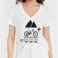 Mountain Biking Funny - Mountain Bike Happiness 194 Shirt Women V-Neck T-Shirt