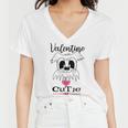 My Valentine Puppy Cutie Women V-Neck T-Shirt