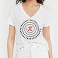 Pi Π Spiral Science Mathematics Math Irrational Number Sequence Women V-Neck T-Shirt