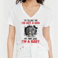 Pitbull Im Telling You Im Not A Dog 789 Shirt Women V-Neck T-Shirt