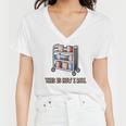 This Is How I Roll Librarian Gifts Bookworm Reading Library Women V-Neck T-Shirt