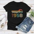 64 Years Old Vintage 1958 64Th Birthday Women V-Neck T-Shirt