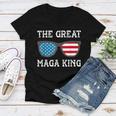 Anti Joe Biden Ultra Maga The Return Of The Great Maga King V3 Women V-Neck T-Shirt