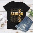 Class Of 2023 Senior 2023 Graduation Or First Day Of School Women V-Neck T-Shirt