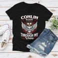 Conlin Blood Runs Through My Veins Name V2 Women V-Neck T-Shirt