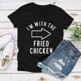 Couples Halloween Costume Im With The Fried Chicken Women V-Neck T-Shirt