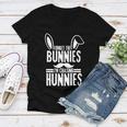 Forget The Bunnies Im Chasing Hunnies Funny Women V-Neck T-Shirt