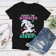 Forget The Bunnies Im Chasing Hunnies Funny Women V-Neck T-Shirt