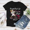 Friends Dont Let Friends Fight Brain Aneurysm Alone Unicorn Burgundy Ribbon Brain Aneurysm Bpd Brain Aneurysm V2 Women V-Neck T-Shirt