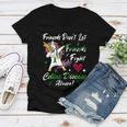 Friends Dont Let Friends Fight Celiac Disease Alone Unicorn Green Ribbon Celiac Disease Celiac Disease Awareness Women V-Neck T-Shirt