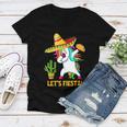 Funny Dabbing Taco Cinco De May Mexican Food V4 Women V-Neck T-Shirt