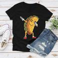 Funny Dabbing Taco Cinco De May Mexican Food V5 Women V-Neck T-Shirt