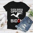 Funny Even Birds Oppose Biden Women V-Neck T-Shirt