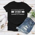 Funny Humanity Over Money Women V-Neck T-Shirt