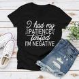 Funny I Had My Patience Tested Im Negative Women V-Neck T-Shirt