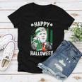 Funny Leprechaun Biden Happy Halloween For St Patricks Day Women V-Neck T-Shirt