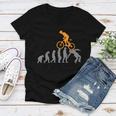 Funny Mountain Bike Evolution Biker Best Women V-Neck T-Shirt