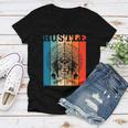 Hustle Retro Native American Indian Hip Hop Music Lover Gift Women V-Neck T-Shirt
