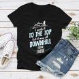 Made It To The Top All Downhill From There 107 Trending Shirt Women V-Neck T-Shirt