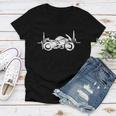 Motorcycle Heartbeat Dreaming Racing 496 Shirt Women V-Neck T-Shirt