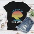 Party In Slow Motion Vintage Funny Boating Boating Gifts Women V-Neck T-Shirt