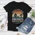 Prestigeworldwide Presentsboats Andhoes Vintage Funny Boating Boating Gifts Women V-Neck T-Shirt