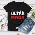 Proud Ultra Maga V6 Women V-Neck T-Shirt