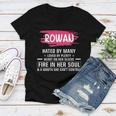 Rowan Name Gift Rowan Hated By Many Loved By Plenty Heart On Her Sleeve Women V-Neck T-Shirt