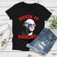 Suck It England Funny 4Th Of July Patriotic Women V-Neck T-Shirt