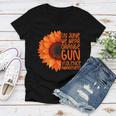 Sunflower In June We Wear Orange Gun Violence Awareness Day Women V-Neck T-Shirt