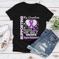 Supporting My Grandson - Lupus Awareness Women V-Neck T-Shirt