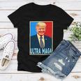 Ultra Maga President Donald Trump Gift Women V-Neck T-Shirt