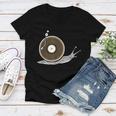 Vinyl Snail Vinyl Records Dj Vinyl Slug Lp Collector 155 Trending Shirt Women V-Neck T-Shirt