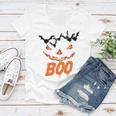 Boo Scary Pumpkin Face Women V-Neck T-Shirt