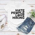 Hate People Love Hiking V2 Women V-Neck T-Shirt