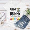 I Love Some Bunny With Autism Women V-Neck T-Shirt