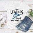 Loving Fish Reel Legends Catch And Release Women V-Neck T-Shirt