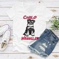 Miniature Schnauzer At Home Child Wrangler Multi Tasking Dog Women V-Neck T-Shirt